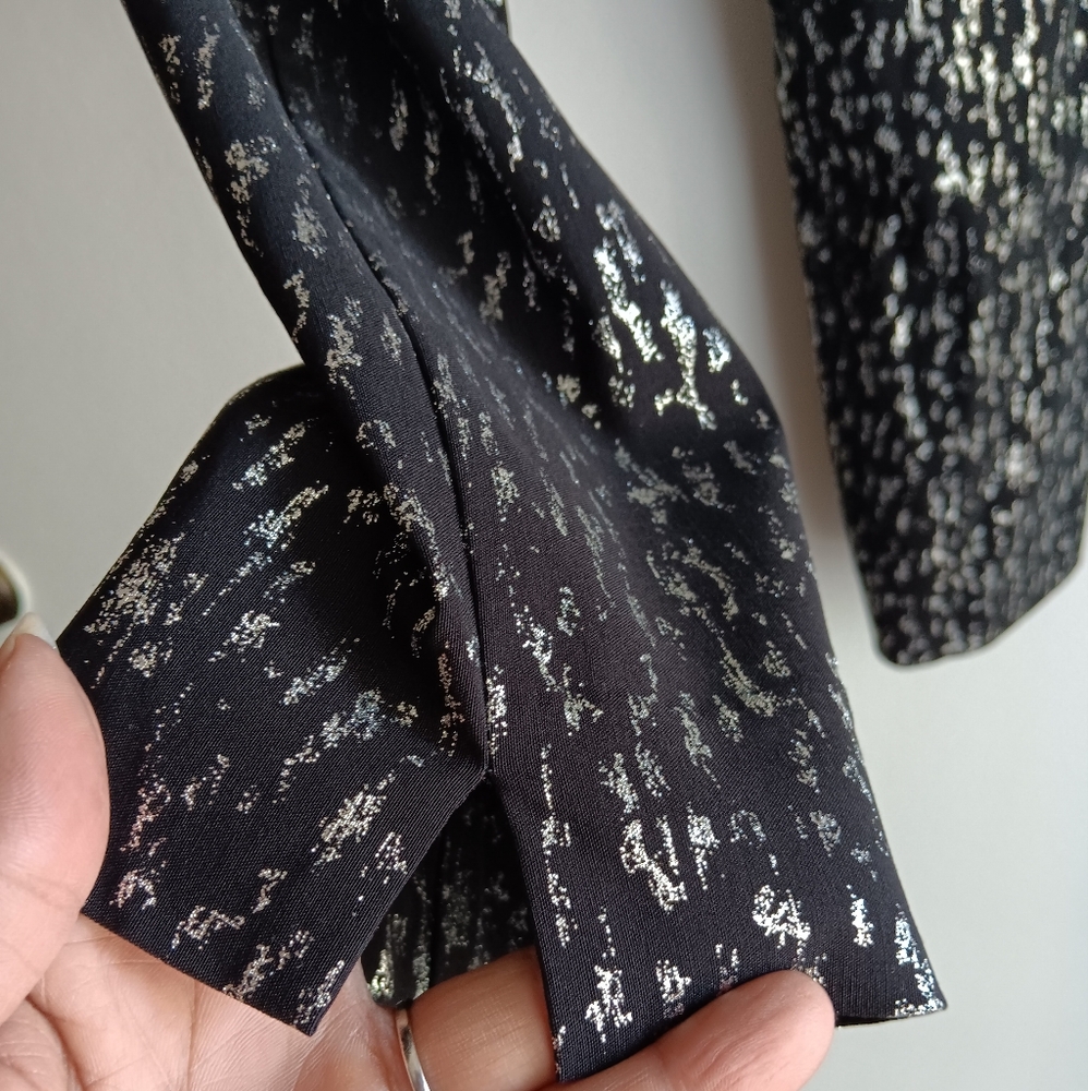 Peck & Peck Black Pants with Silver Pattern NWT - Picture 6 of 8